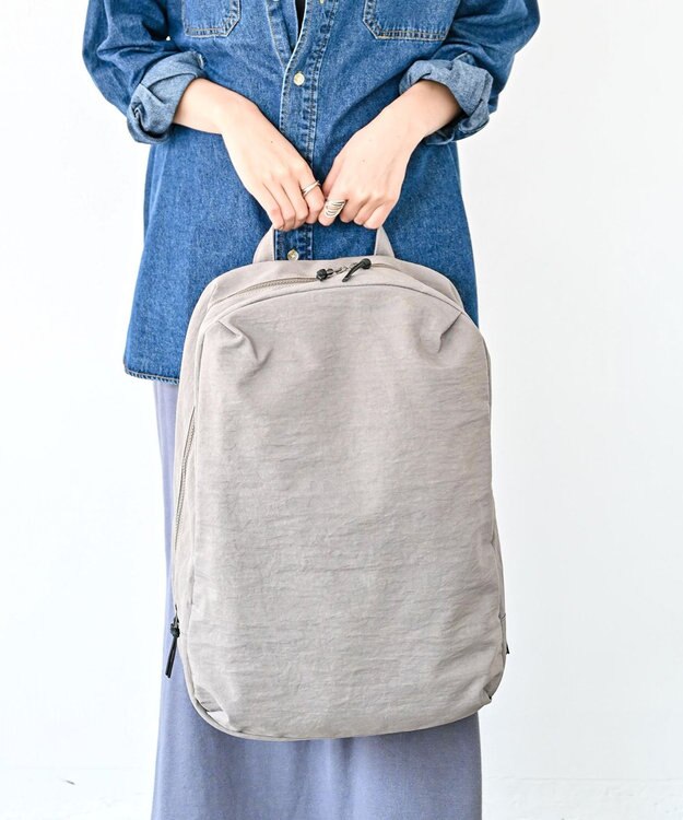 NIZYU KANO FUKUI SIWAナイロンリュック Lサイズ グレージュ