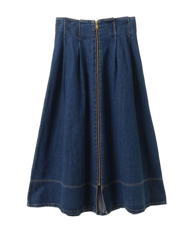 earth music&ecology フロントＺＩＰデニムスカート Indigo