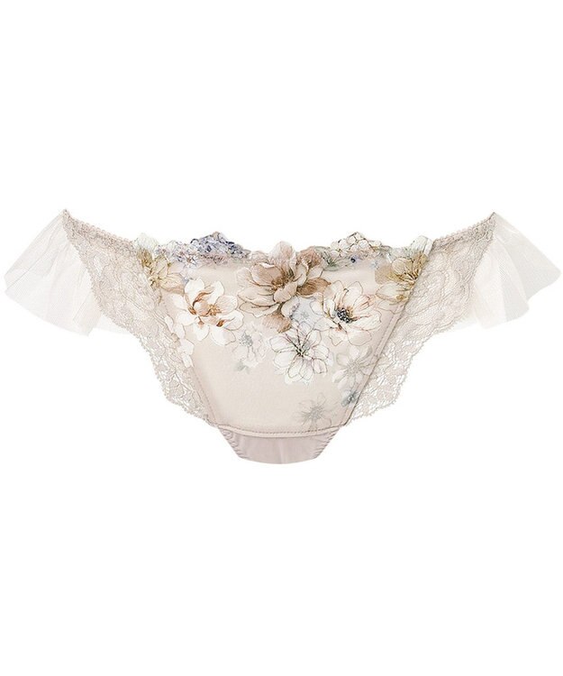 WACOAL Ｔバック ショーツ 【リボンブラ 脇すっきり】 BXB443とペア はきこみ丈あさめ ソング レディース PXB443 /ワコール サンドベージュ