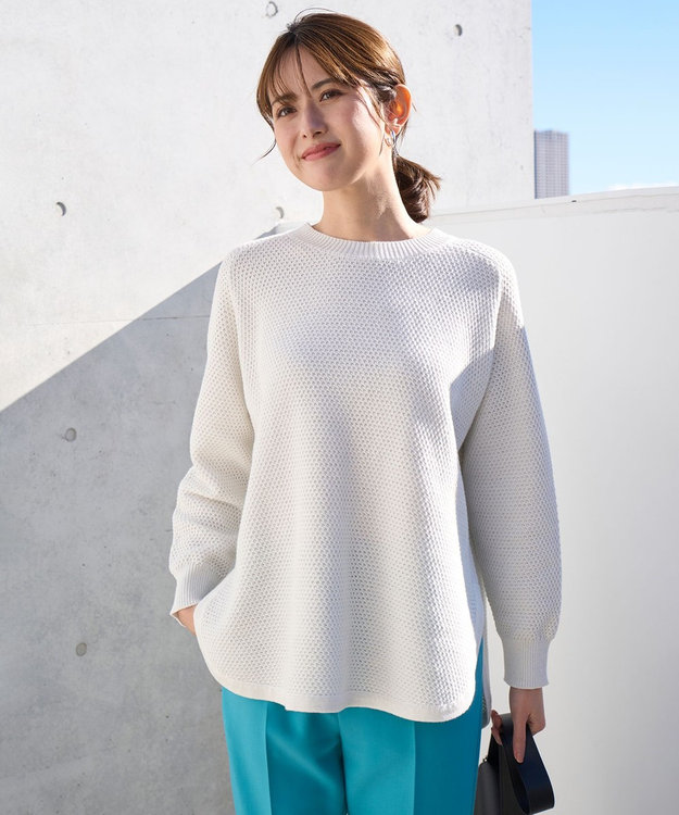 UNFILO ラメリンクス ラウンドテールニット オフ