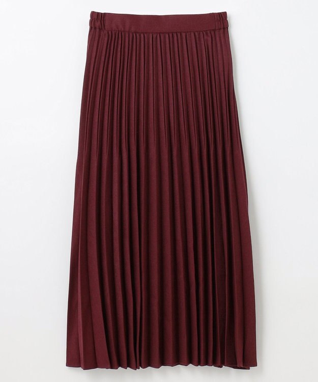 ANY 【10色展開/ウエストゴム】ウーリッシュフラノ プリーツスカート ボルドー