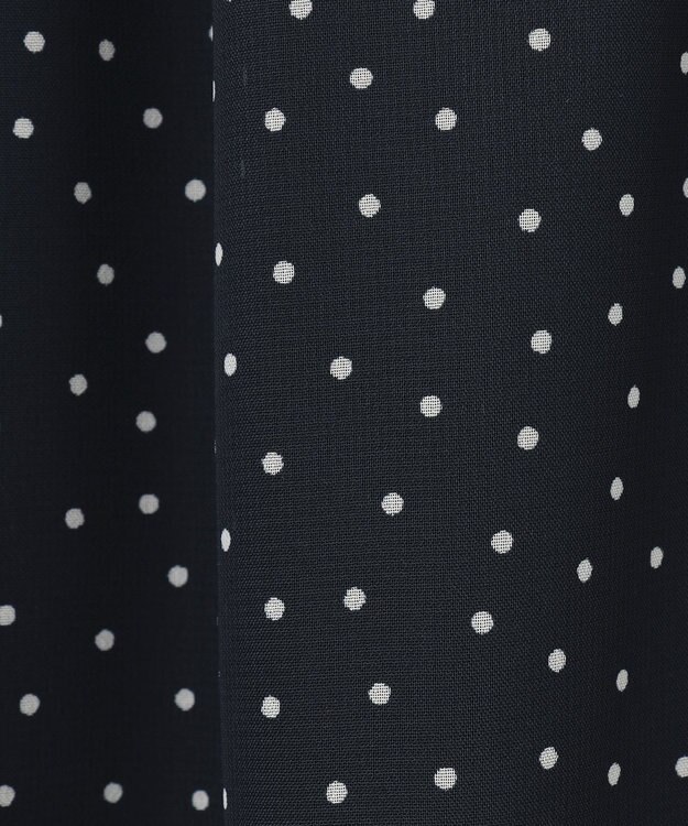 ANY SIS 【洗える】シフォンプリント ブラウス ネイビードット