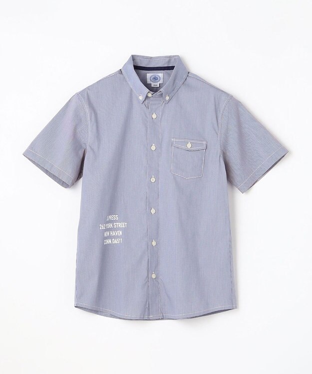J.PRESS KIDS 【140-170cm】ロゴプリント チェックシャツ ネイビー系3