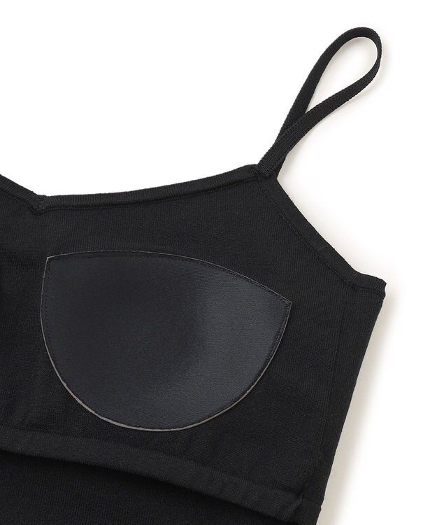 uncrave スムースニット キャミソール(カップ付き) ブラック