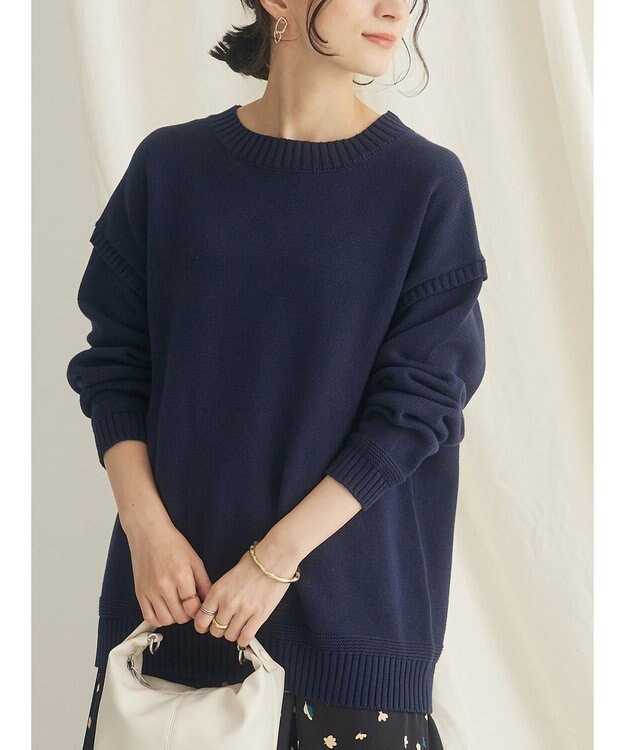 CRAFT STANDARD BOUTIQUE ガンジーニットプルオーバー Navy