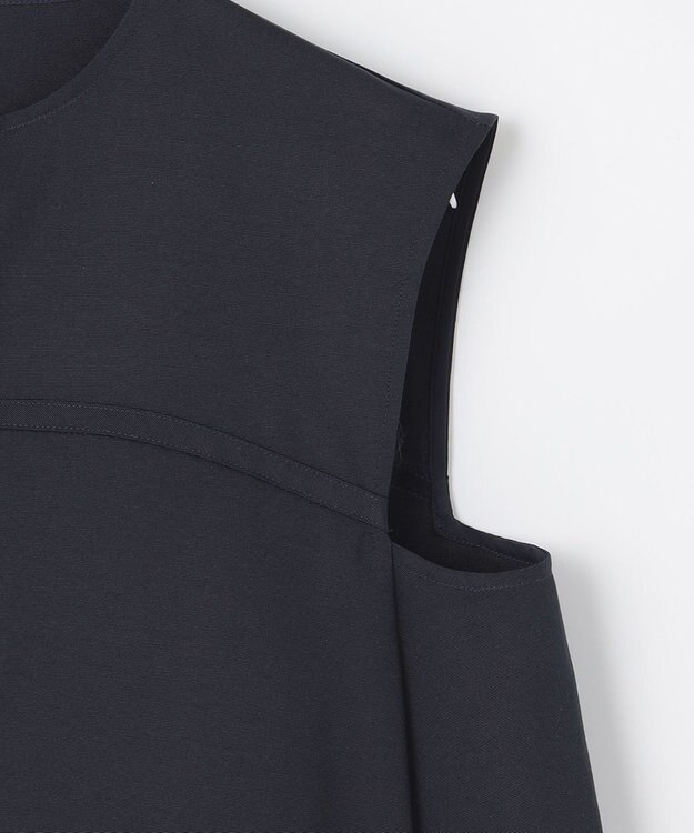 #Newans 【ANSWER for シティライフ】ヨークデザインノースリーブブラウス ネイビー系