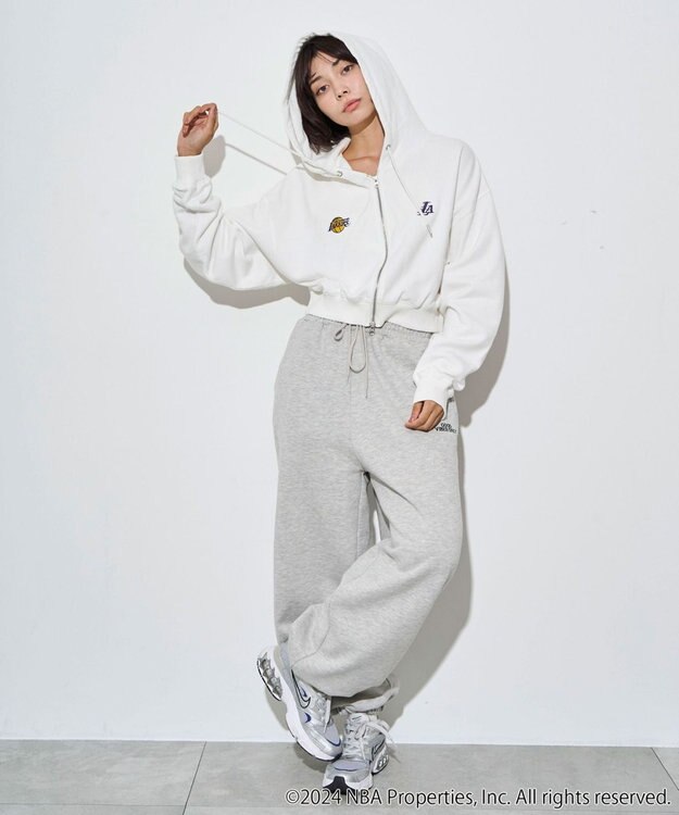 WEGO 別注NBAショートWZIPパーカー ホワイト