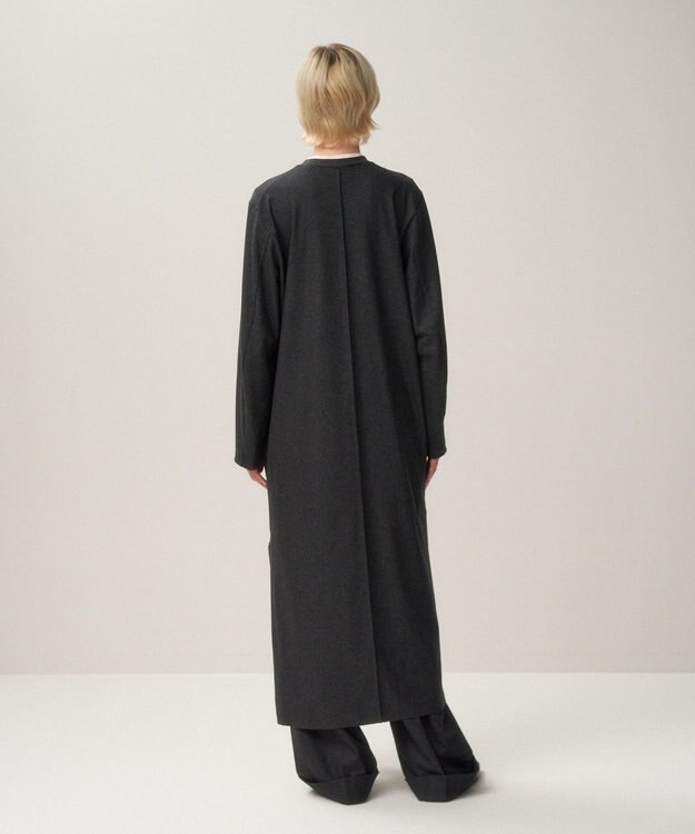 ATON MERINO COLLEGE JERSEY | クルーネックドレス CHARCOAL GRAY