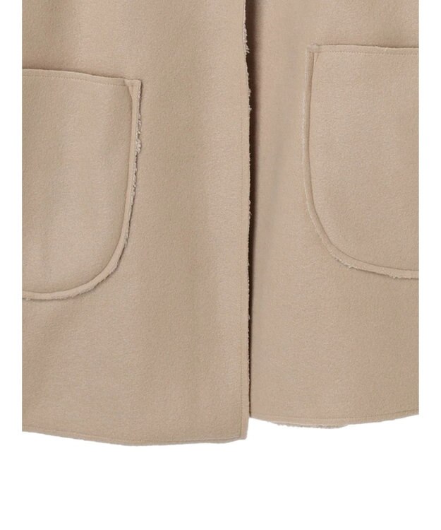 Green Parks ２ｗａｙフード裏ボアミディ丈コーディガン Beige