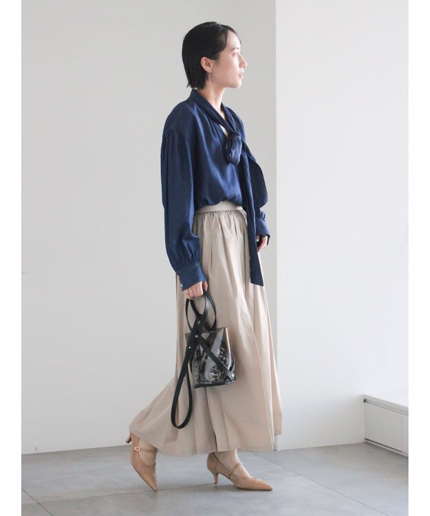 Te chichi ビッグボウタイブラウス ネイビー