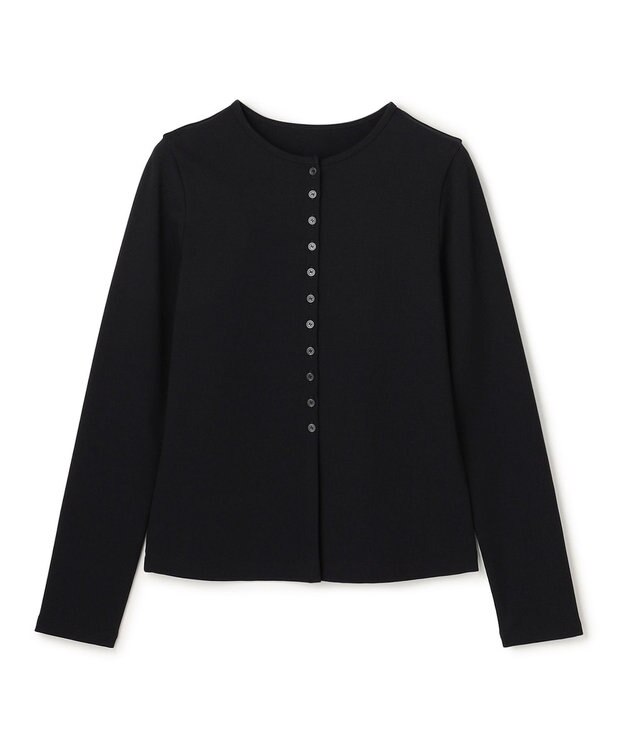 UNFILO ハイツイストスムース カーディガン ブラック