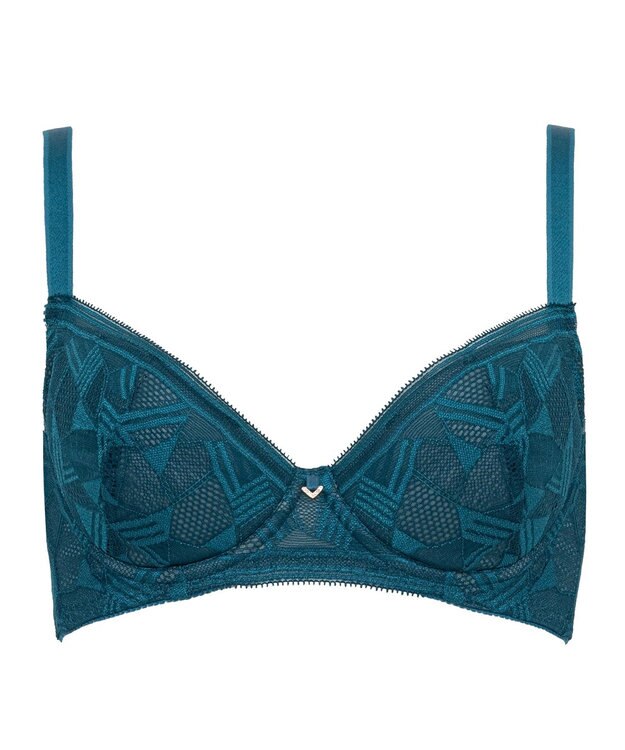 BRADELIS New York 【BRADELIS New York / 育乳補整ブラ・STEP1 集める】ウェンディバックスムーズステップ1ブラ25A1 補正 ブラジャー ティールブルー