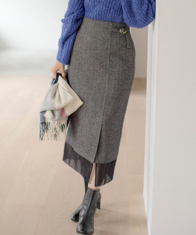 シアーコンビヘリンボーン スカート / ANY SIS S | ファッション通販