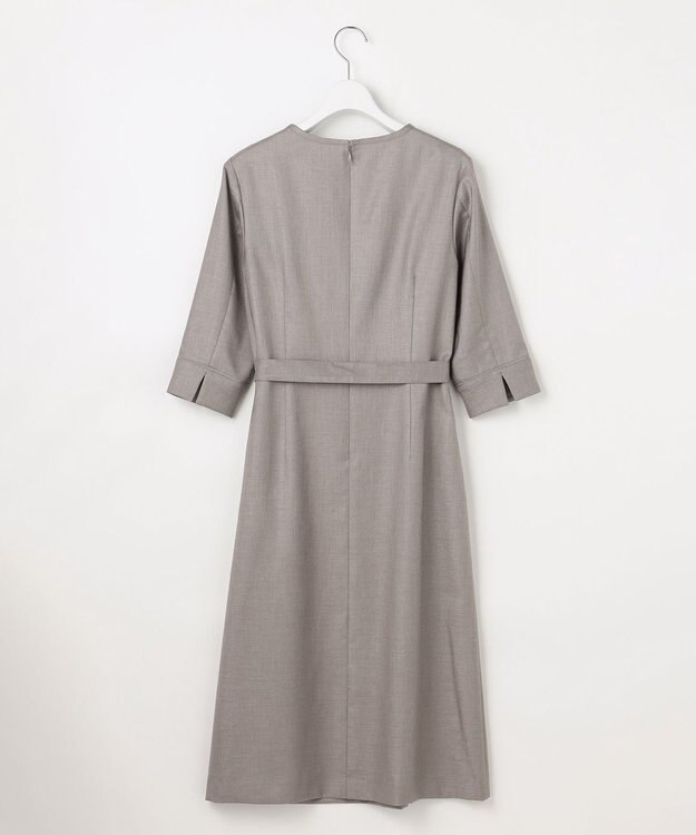 J.PRESS LADIES L OXIJEWEL ストレッチ ワンピース グレー系