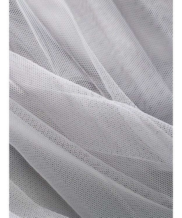 earth music&ecology チュールプリーツスカート Light Gray