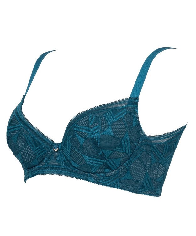 BRADELIS New York 【BRADELIS New York / 育乳補整ブラ・STEP1 集める】ウェンディバックスムーズステップ1ブラ25A1 補正 ブラジャー ティールブルー