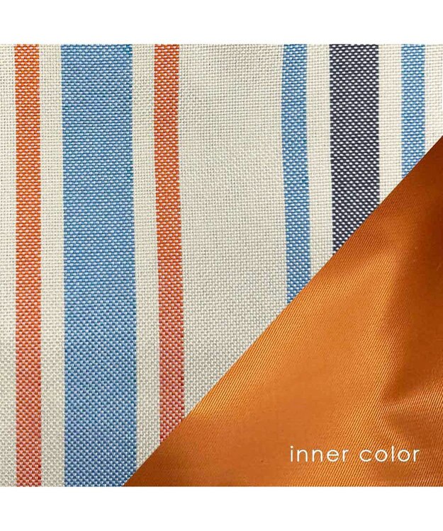 ROOTOTE 1070【幅広マチ】LT.デリ-ワイド-ストライプ-A 02：オレンジサックス