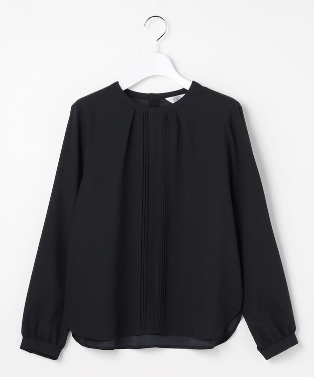 J.PRESS LADIES S ヌーディスバックサテン ブラウス ネイビー系