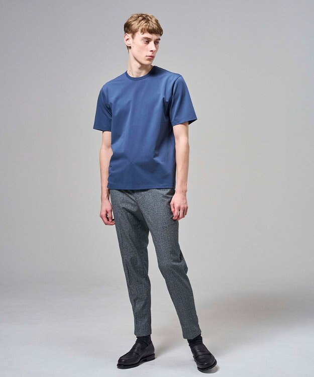 JOSEPH HOMME クリアコットンカノコ クルーネックTシャツ ネイビー系