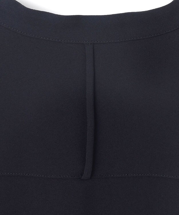 BEIGE， 【洗える】FLEUR / フロントドレープノースリーブドレス Navy