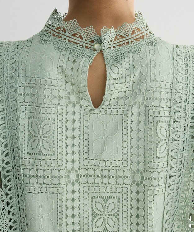 Green Parks ・Ｐｅｔｉｔ　Ｆｌｅｕｒ　イロイロレースブラウス Green