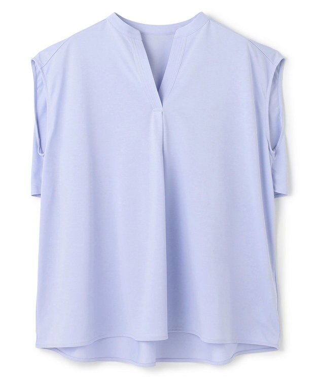 UNFILO ヒートシールドジャージー キーネック レイヤーT サックス