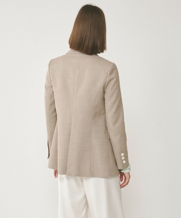 GRACE CONTINENTAL リネンライクダブルジャケット ベージュ