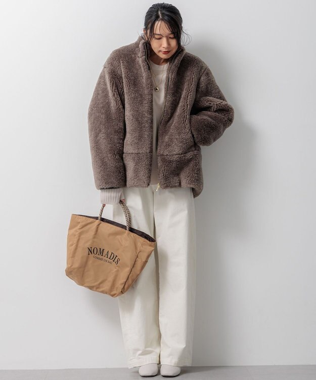 23区 S 【洗える】テディボア アウター グレー系