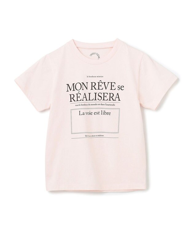 UNFILO 【110-150cm】CLEAN Tee(UNISEX) ピンク[ブラックロゴ]