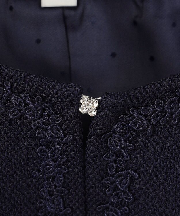 ANY KIDS ノーカラー ボレロ ジャケット ネイビー