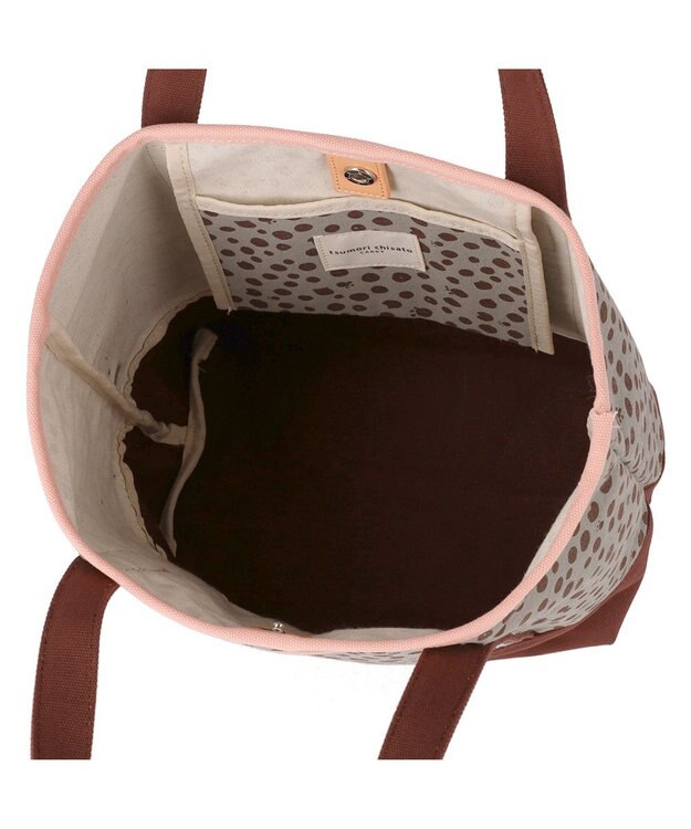 tsumori chisato CARRY コットンポルカドット ハンドバッグ Mサイズ ブラウン