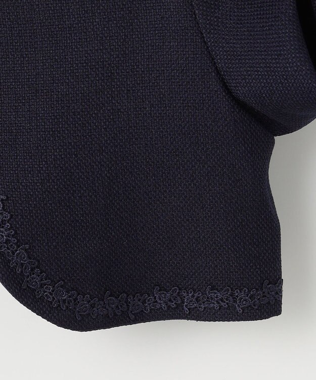 ANY KIDS ノーカラー ボレロ ジャケット ネイビー