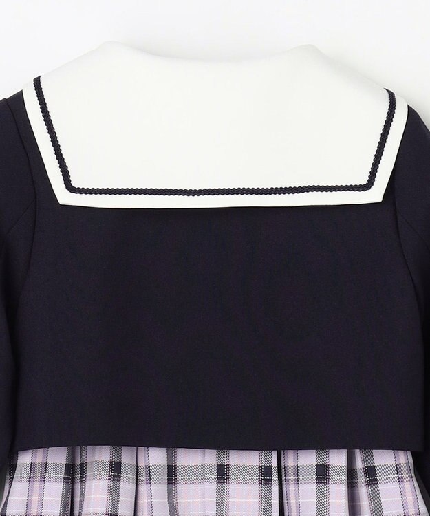 ANY KIDS 【2点セット】セーラージャケット+チェックワンピース ネイビー