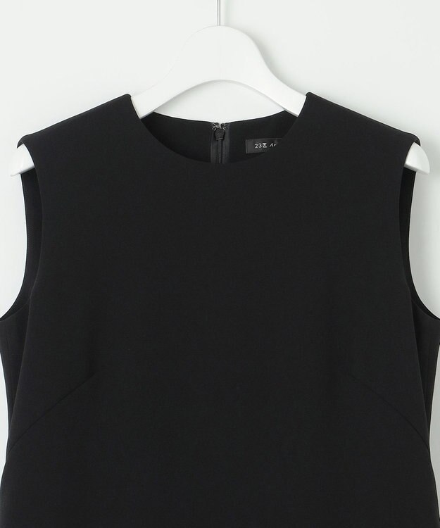 23区 【APPLAUDIR】クリアジョーゼットコンビ ドレス ブラック系