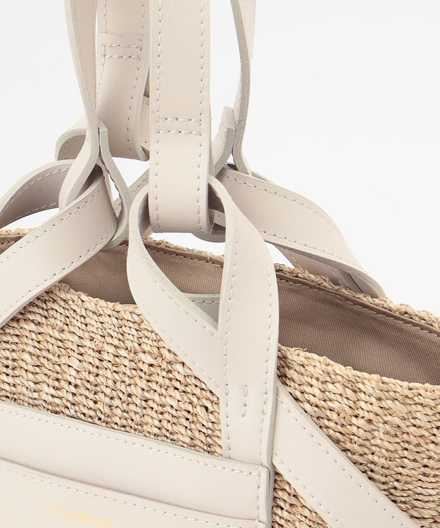 23区 VIOLAd'ORO MIRO レザーポケット ハンドバッグ ホワイト系