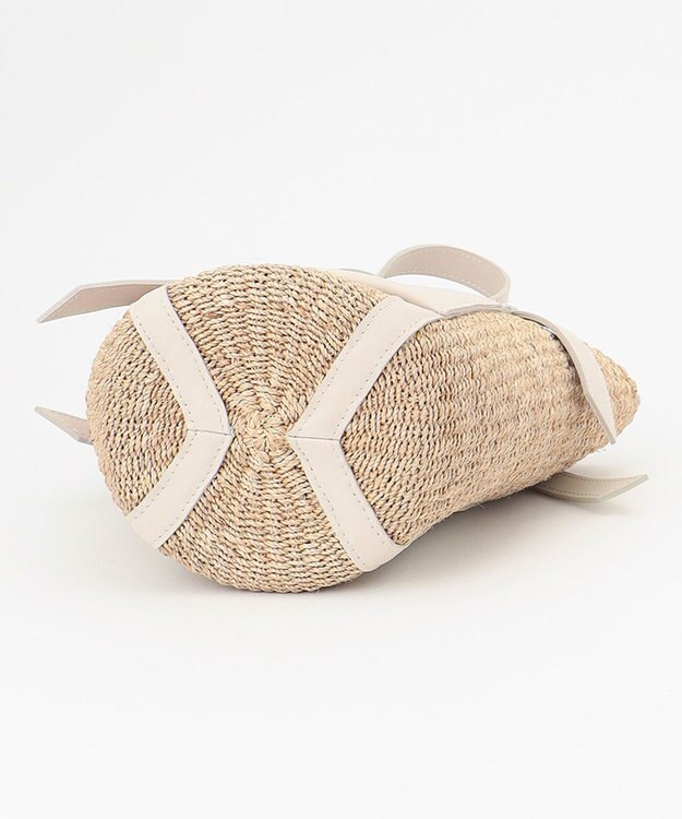 23区 VIOLAd'ORO MIRO レザーポケット ハンドバッグ ホワイト系