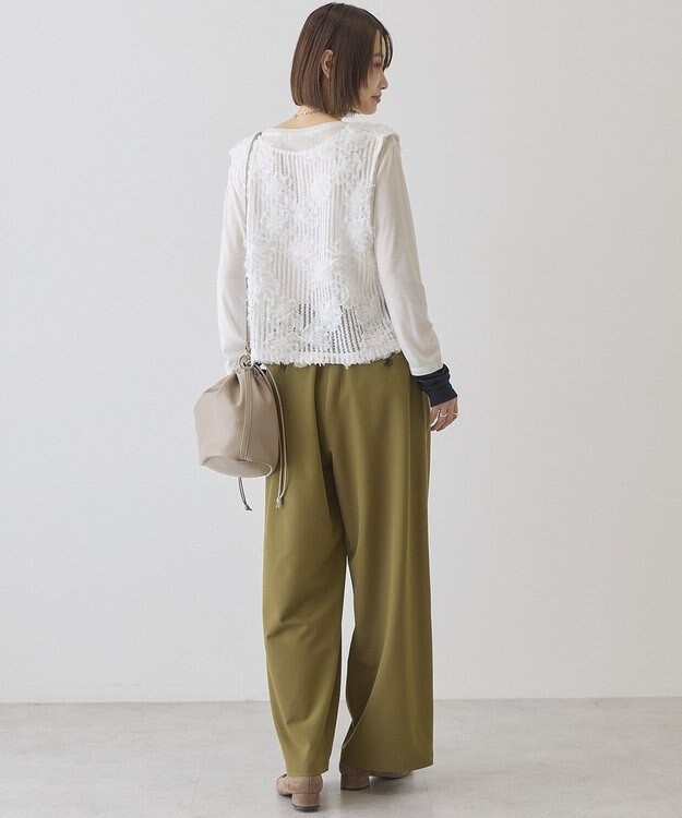 AMERICAN HOLIC 【選べる丈】Ｖネックレースベスト Off White