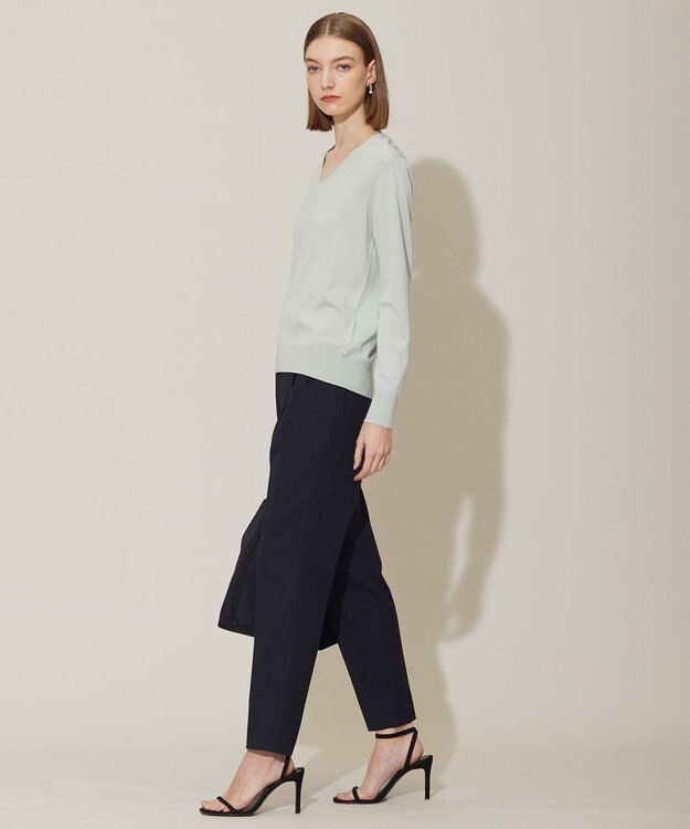 ICB 【WEB限定カラーあり・接触冷感・UVケア・洗える】 シンセティックハイゲージ Vネックプルオーバー アイスグレー系