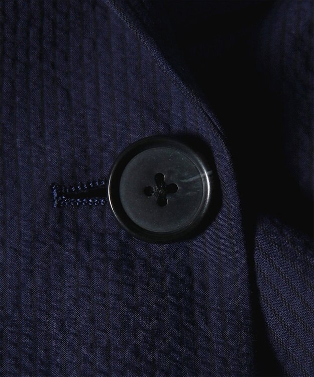 Paul Smith ストライプ シアサッカー ダブルブレスト ジャケット ネイビー