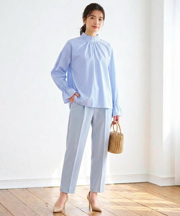 Feroux 【2WAY】キャンディースリーブ ブラウス スカイブルー系