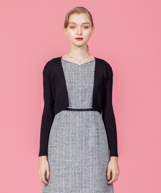 TOCCA 【洗える！】SILK RIB BOLERO ボレロ ブラック系