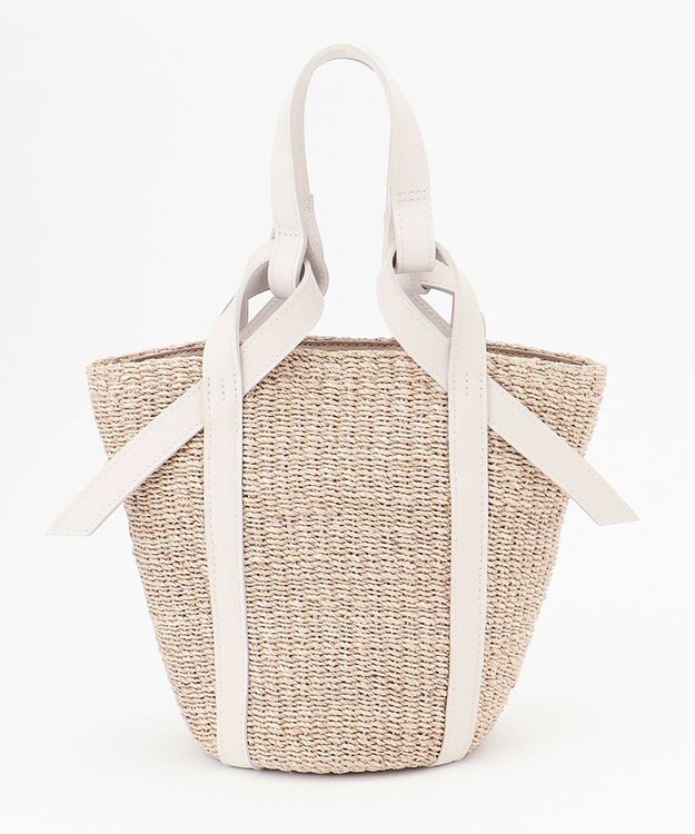 23区 VIOLAd'ORO MIRO レザーポケット ハンドバッグ ホワイト系