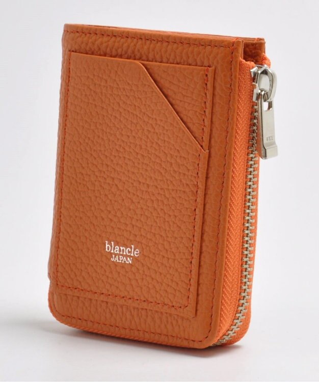 blancle シュリンクレザー Jジップウォレット オレンジ
