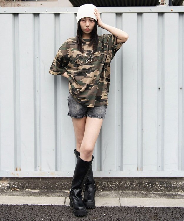 WEGO 【ユニセックス着用ITEM/MLサイズ展開】ブリーチダメージアップリケT（SS） 柄1