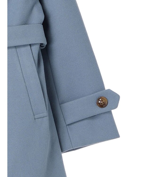 earth music&ecology ２ｗａｙカラーロングコート Blue