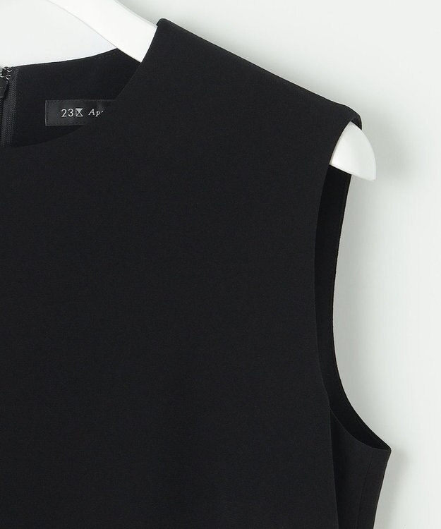 23区 【APPLAUDIR】クリアジョーゼットコンビ ドレス ブラック系