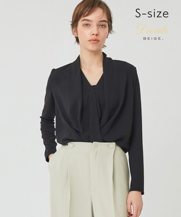 BEIGE， 【S-size】OLIVE / ロングスリーブブラウス Black