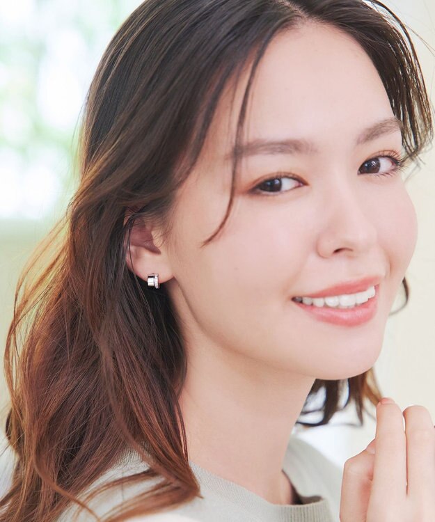 Tiaclasse 【金属アレルギー対応】ラインフープピアス シルバー