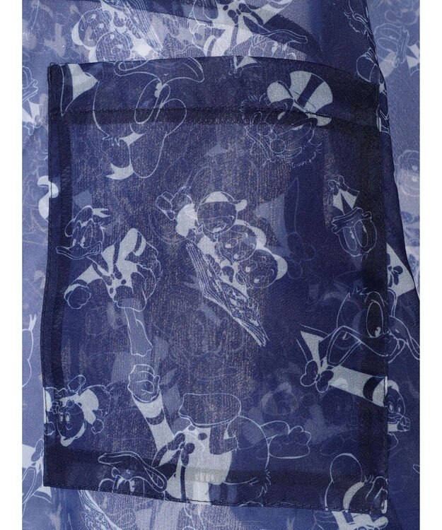 AMERICAN HOLIC 総柄シアーショート丈シャツ／Ｄｉｓｎｅｙ Navy