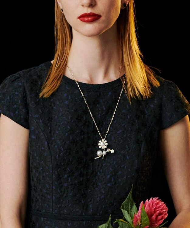 TOCCA DAISY FLOWER BROOCH NECKLACE 2WAY ブローチネックレス ゴールド系